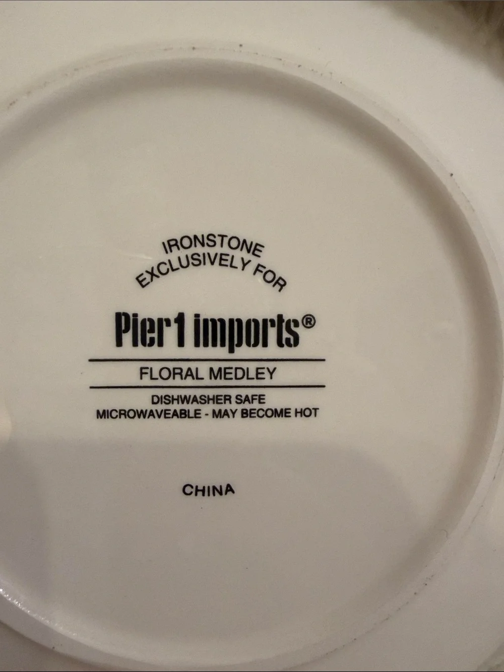Pier 1 Imports Floral Medley Decorative Accent Plates Set of 4 Ironstone 6 Inch